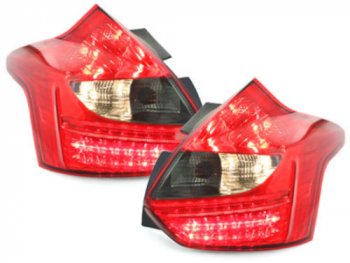 Задние фонари LED Red Smoke на Ford Focus III