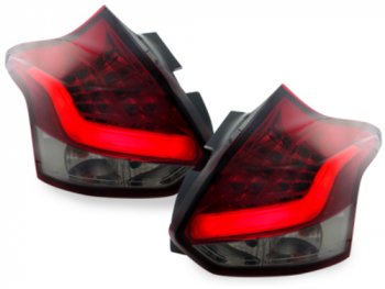Задние фонари Neon LED Red Smoke на Ford Focus III