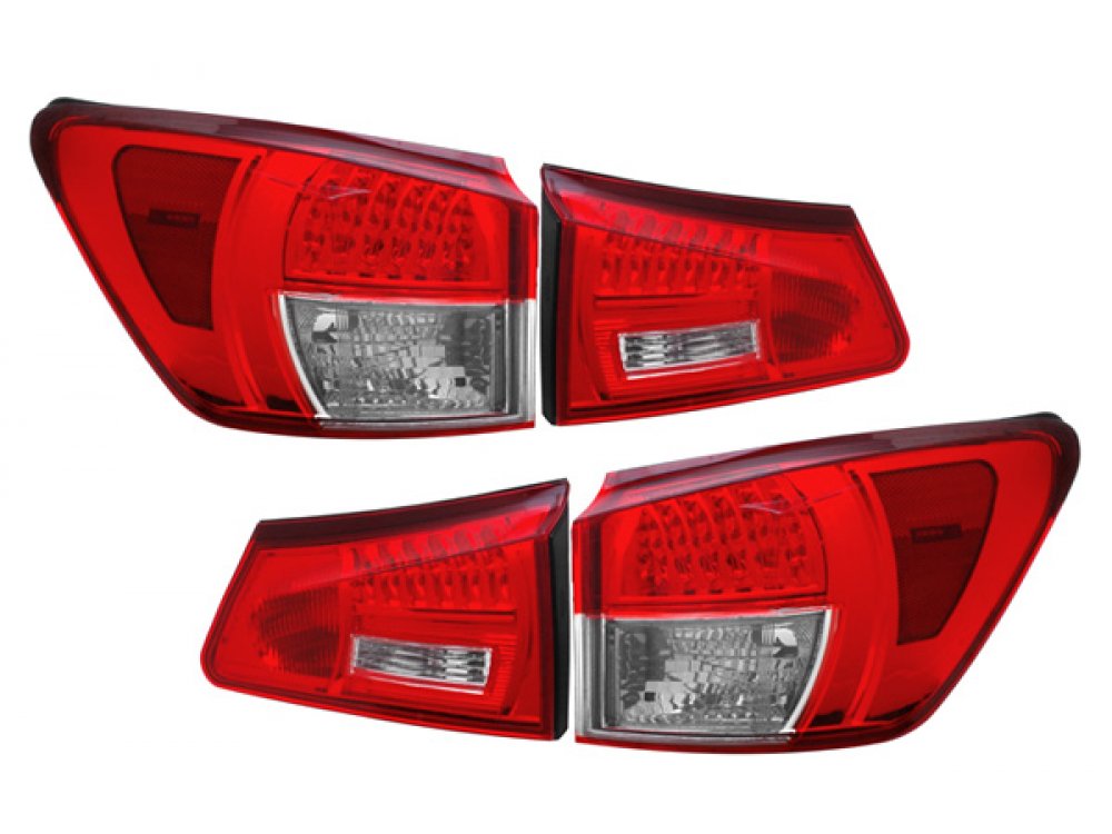 Задние диодные фонари Led Bar Red Crystal на Lexus IS 250 / IS 350