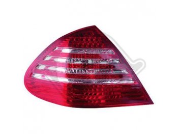 Задняя альтернативная оптика LED Red Crystal от HD на Mercedes E класс W211