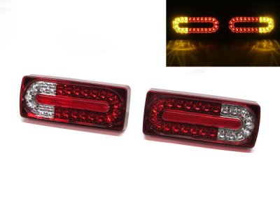 Задние фонари LED Red Crystal от CarID на Mercedes G класс W463