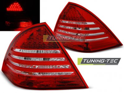 Задние тюнинговые фонари Led Red Crystal от Tuning-Tec на Mercedes C класс W203