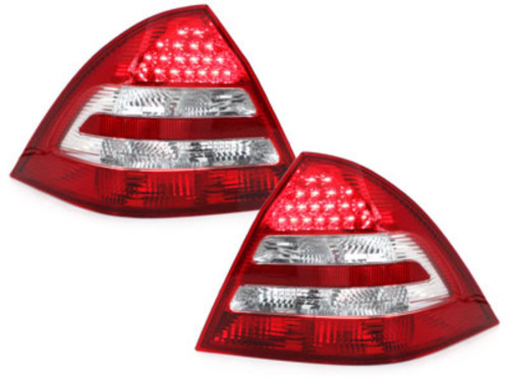 Задние диодные фонари Led Red Crystal на Mercedes C класс W203 рестайл