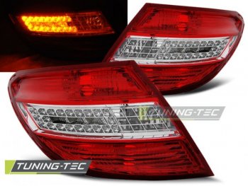 Задняя альтернативная оптика Led Red Crystal на Mercedes C класс W204