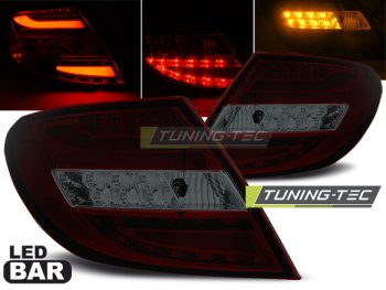 Задние тюнинговые фонари LEDBar Red Smoke от Tuning-Tec на Mercedes C класс W204