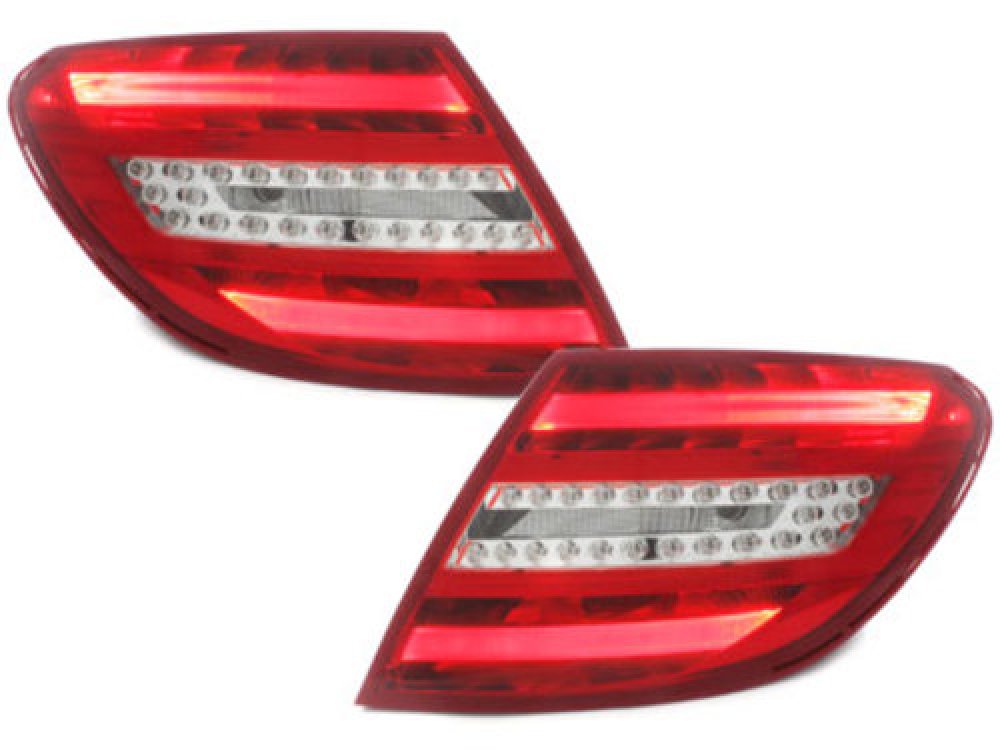 Задние диодные фонари Led Red Crystal на Mercedes C класс W204