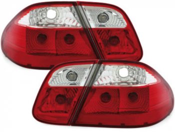 Задние тюнинговые фонари красные на Mercedes CLK класс W208