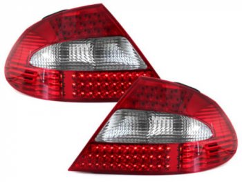 Задняя альтернативная оптика LED Red Crystal на Mercedes CLK класс W209