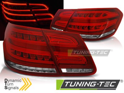 Задние фонари в стиле рестайла Dynamic Turn LED Red Crystal на Mercedes E W212