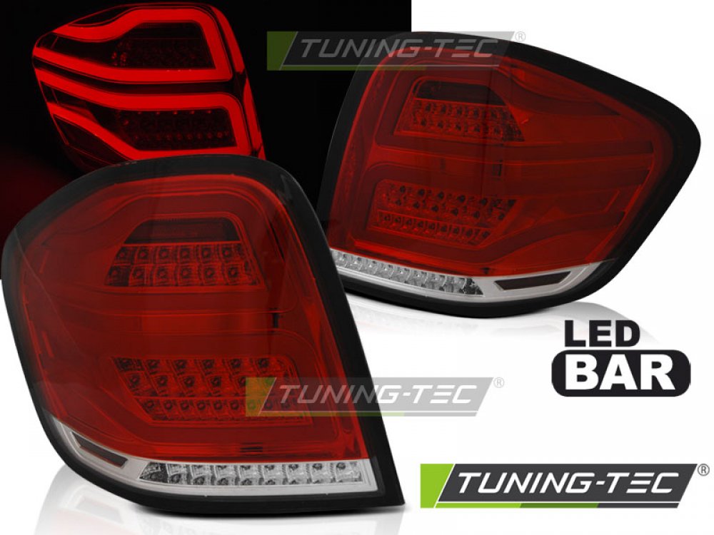 Задние фонари LED Red Crystal в стиле W166 на Mercedes ML класс W164