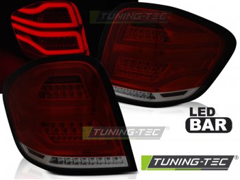 Задние фонари LED Red Smoke в стиле W166 на Mercedes ML класс W164 рестайл