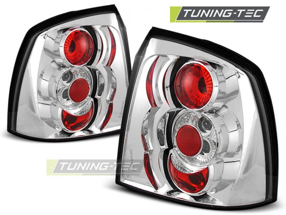 Задние фонари Chrome от Tuning-Tec на Opel Astra G 3D / 5D