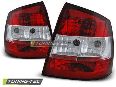Задние фонари Red Crystal от Tuning-Tec на Opel Astra G 3D / 5D