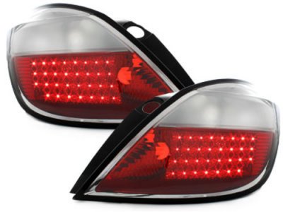 Задние тюнинговые фонари LED Red Crystal на Opel Astra H 5D