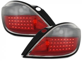 Задние тюнинговые фонари LED Red Smoke на Opel Astra H 5D