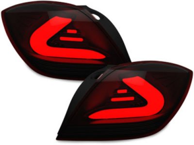 Задняя альтернативная оптика CarDNA LED Red Smoke на Opel Astra H GTC