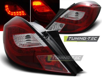 Задняя альтернативная оптика LED Red Crystal от Tuning-Tec на Opel Corsa D 3D