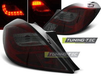 Задняя альтернативная оптика LED Red Smoke от Tuning-Tec на Opel Corsa D 3D