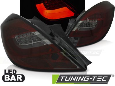 Задние фонари LEDBar Red Smoke от Tuning-Tec на Opel Corsa D 3D