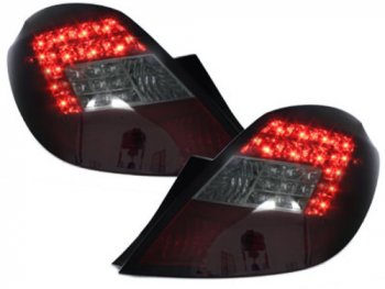 Задние светодиодные фонари LED Red Smoke на Opel Corsa D 5D
