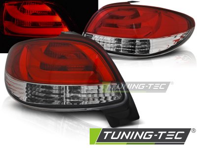 Задние фонари NeonTube Red Crystal от Tuning-Tec на Peugeot 206
