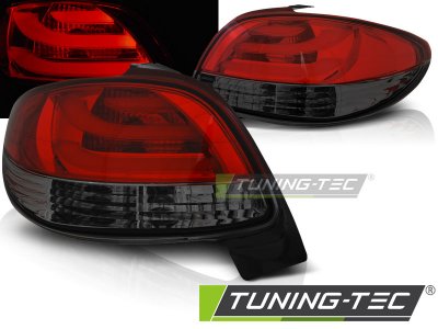 Задние фонари NeonTube Red Smoke от Tuning-Tec на Peugeot 206