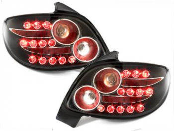 Задние светодиодные фонари LED Black Var2 на Peugeot 206