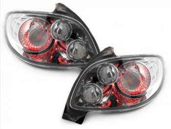 Задние тюнинговые  фонари Chrome на Peugeot 206