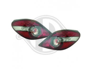 Задние фонари диодные LED Red Crystal на Peugeot 207