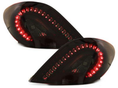 Задние фонари LED Red Smoke на Peugeot 207