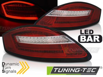 Задние фонари Dynamic LEDBar Red Crystal на Porsche Boxster 987 / Cayman