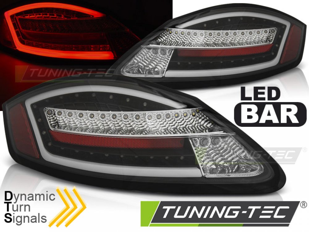Задние фонари Dynamic LEDBar Black на Porsche Boxster 987 / Cayman