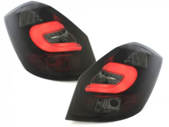 Задние фонари LED Black Smoke на Skoda Fabia II