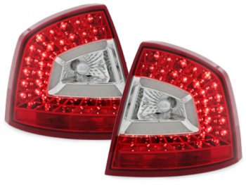 Задние фонари Litec LED Red Crystal на Skoda Octavia II 1Z Limousine